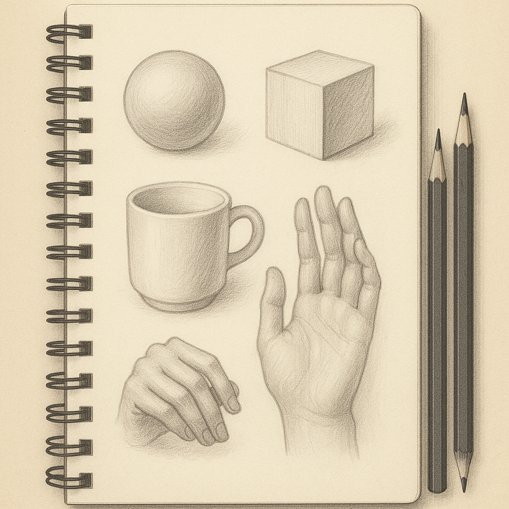 30-Day Drawing Foundations Workbook: From Beginner to Confident Sketcher digital guide cover