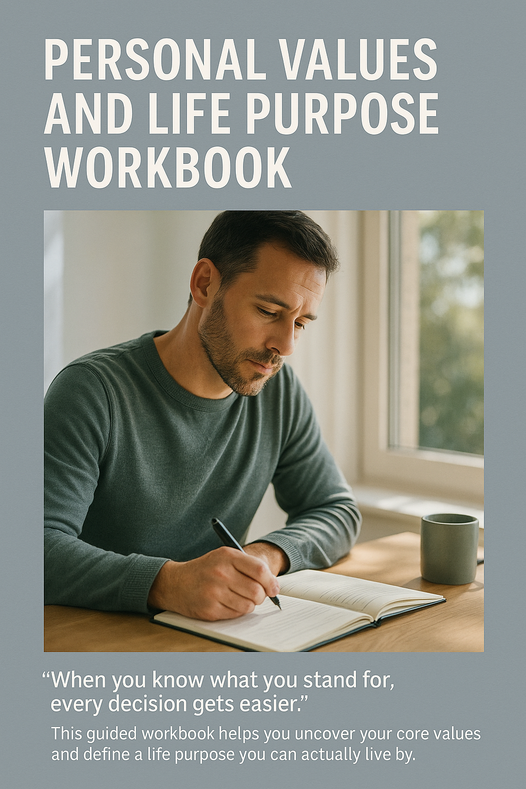 Personal Values and Life Purpose Workbook digital guide cover