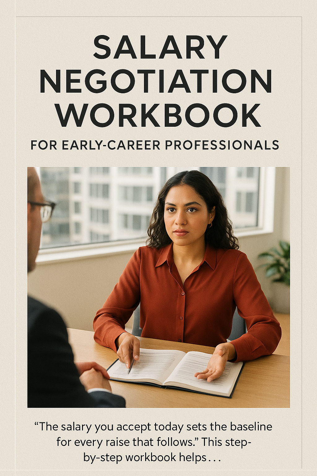 Salary Negotiation Workbook for Early-Career Professionals digital guide cover