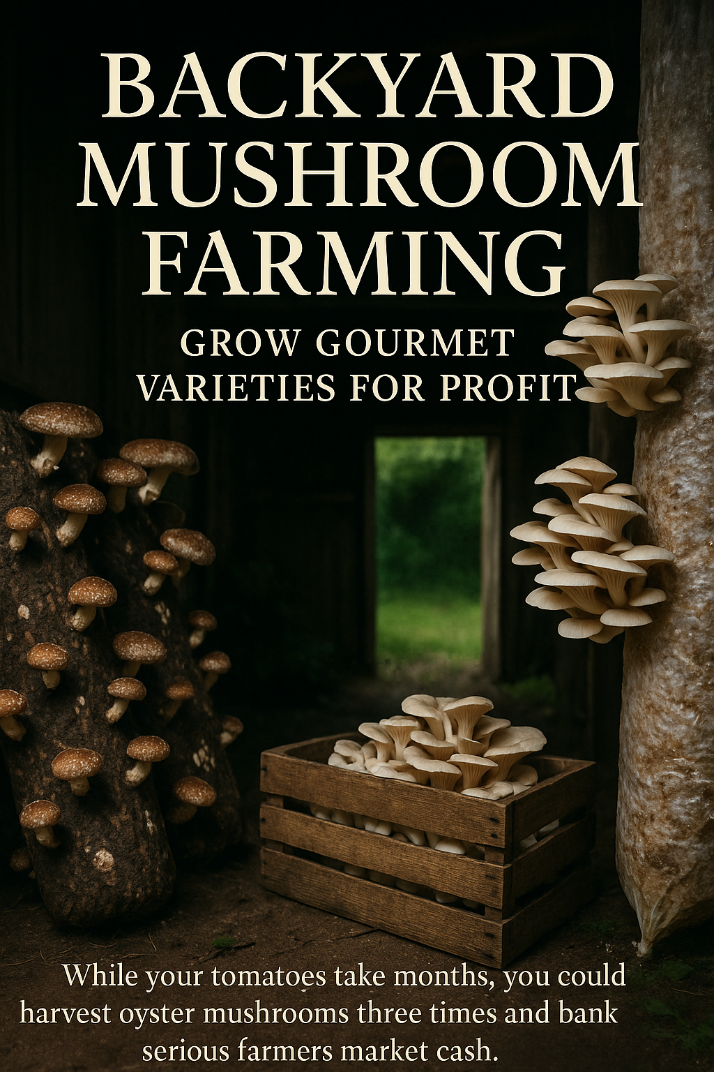 Backyard Mushroom Farming: Grow Gourmet Varieties for Profit digital guide cover