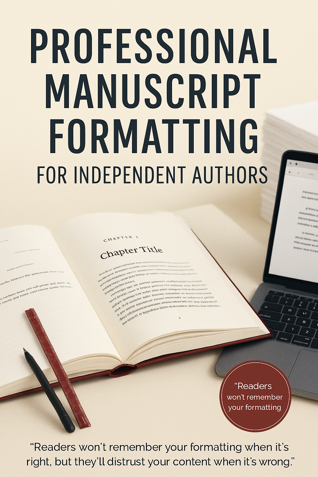 Professional Manuscript Formatting for Independent Authors digital guide cover