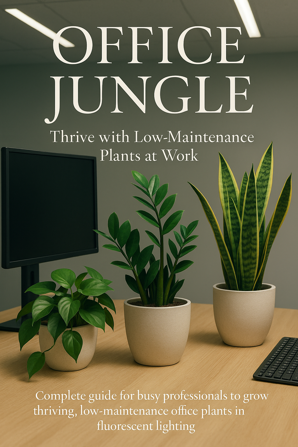 Office Jungle: Thrive with Low-Maintenance Plants at Work digital guide cover