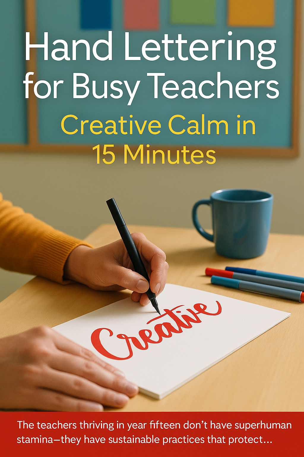 Hand Lettering for Busy Teachers: Creative Calm in 15 Minutes digital guide cover