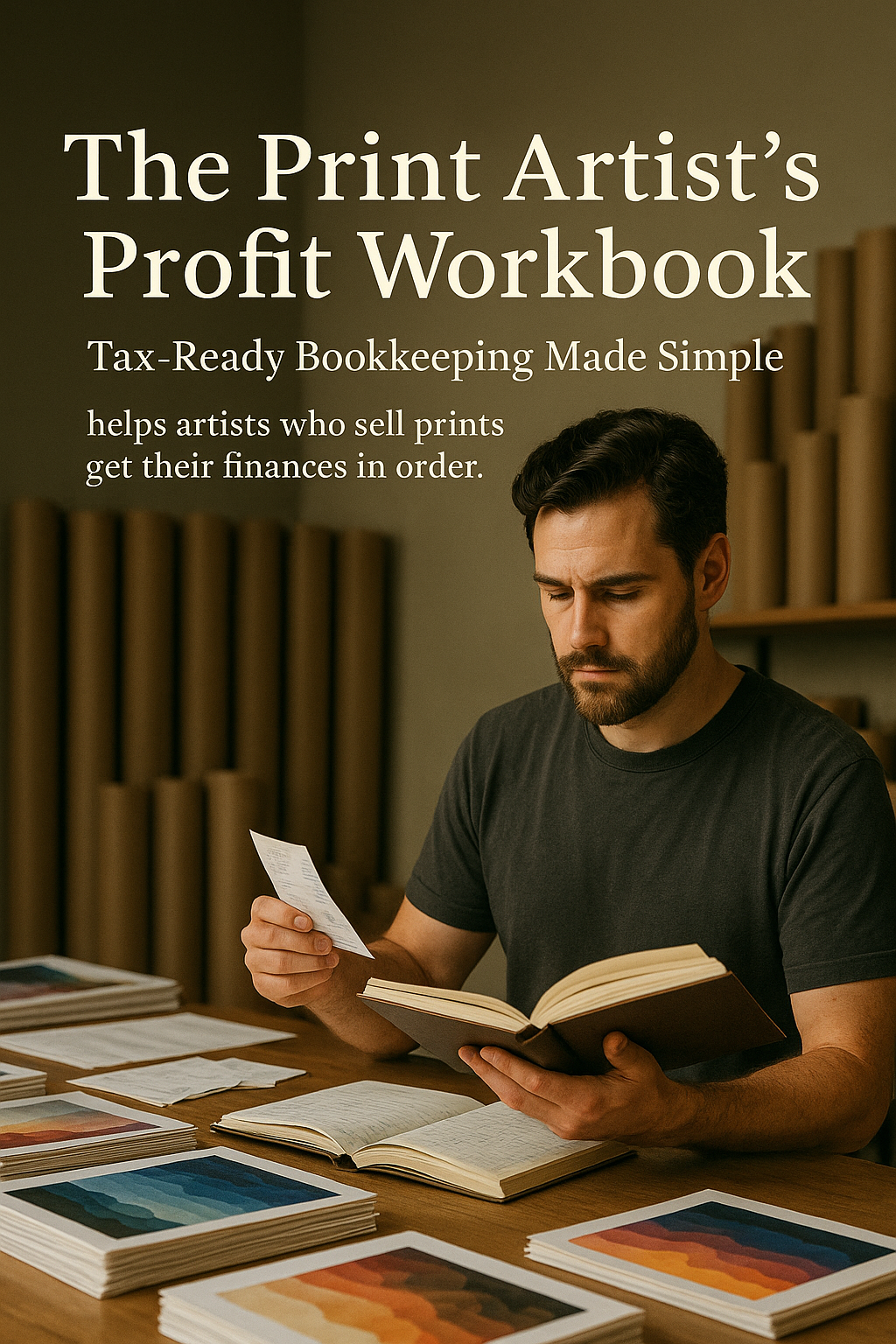 The Print Artist's Profit Workbook: Tax-Ready Bookkeeping Made Simple digital guide cover