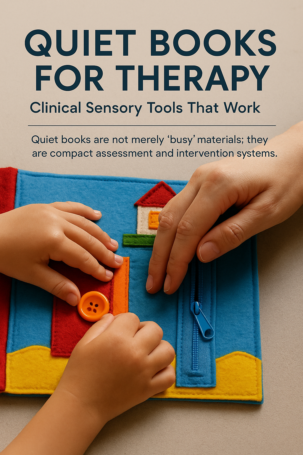 Quiet Books for Therapy: Clinical Sensory Tools That Work digital guide cover