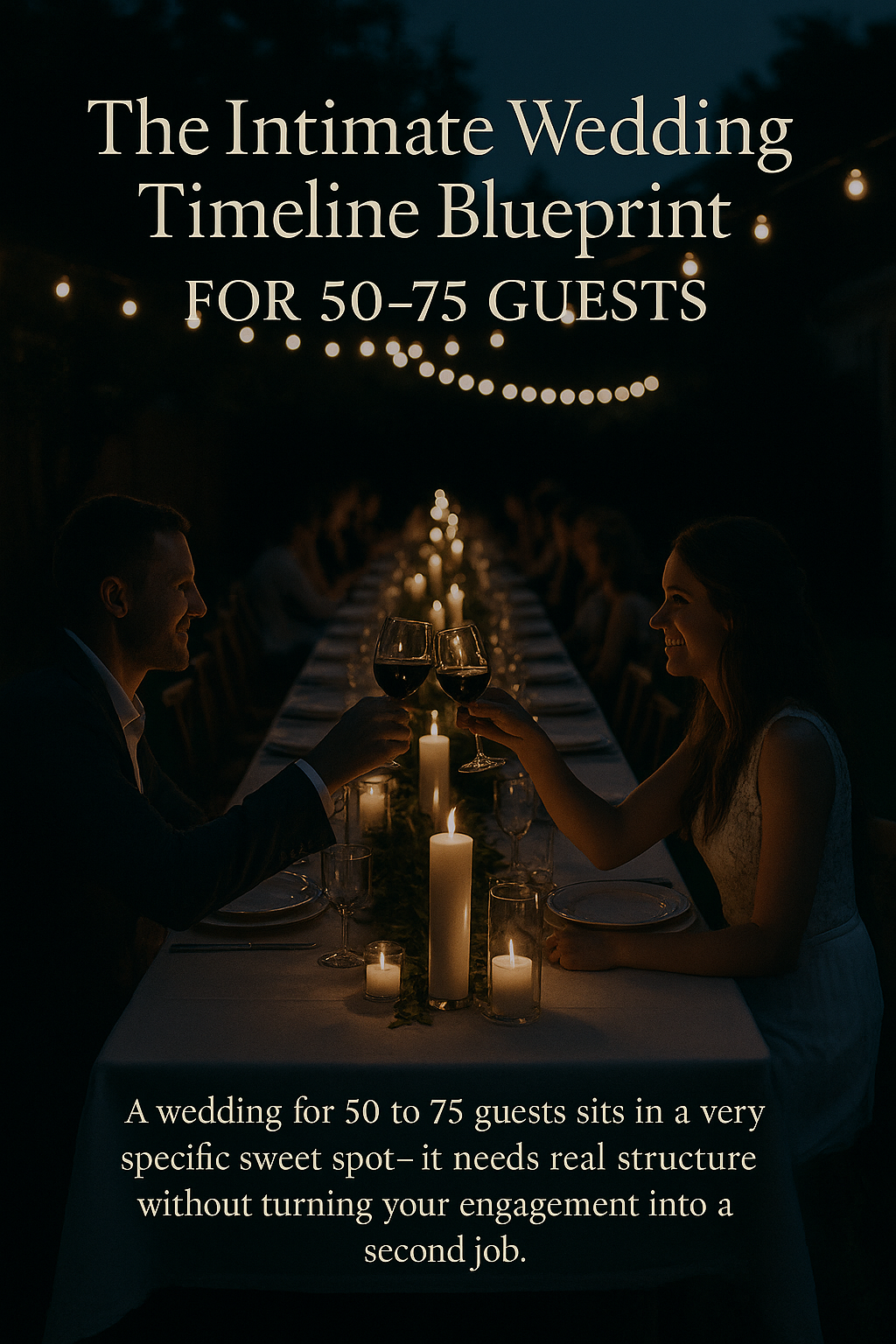 The Intimate Wedding Timeline Blueprint for 50-75 Guests digital guide cover