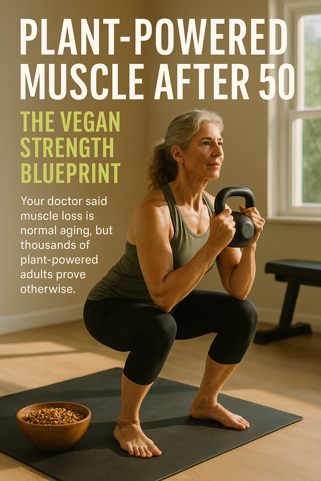Plant-Powered Muscle After 50: The Vegan Strength Blueprint digital guide cover