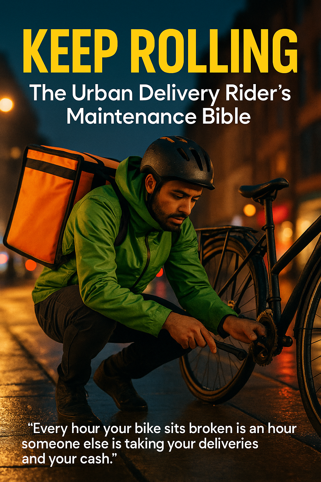 Keep Rolling: The Urban Delivery Rider's Maintenance Bible digital guide cover