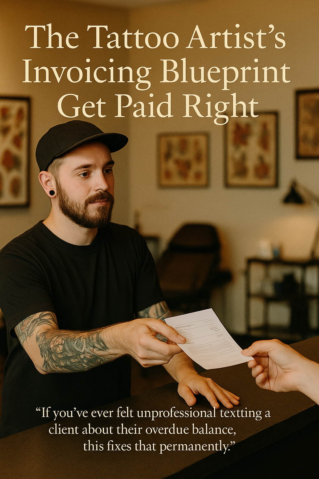 The Tattoo Artist's Invoicing Blueprint: Get Paid Right digital guide cover