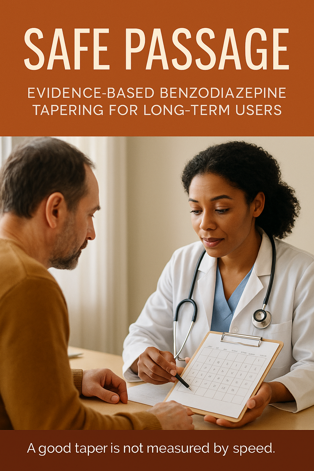 Safe Passage: Evidence-Based Benzodiazepine Tapering for Long-Term Users digital guide cover
