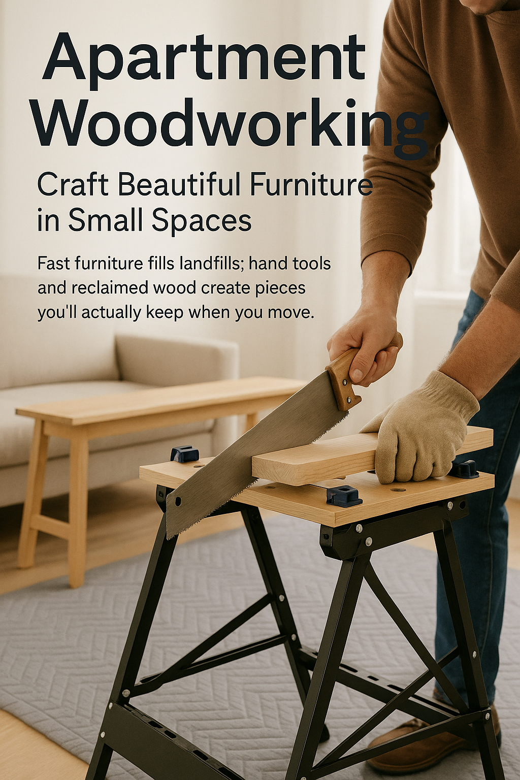 Apartment Woodworking: Craft Beautiful Furniture in Small Spaces digital guide cover