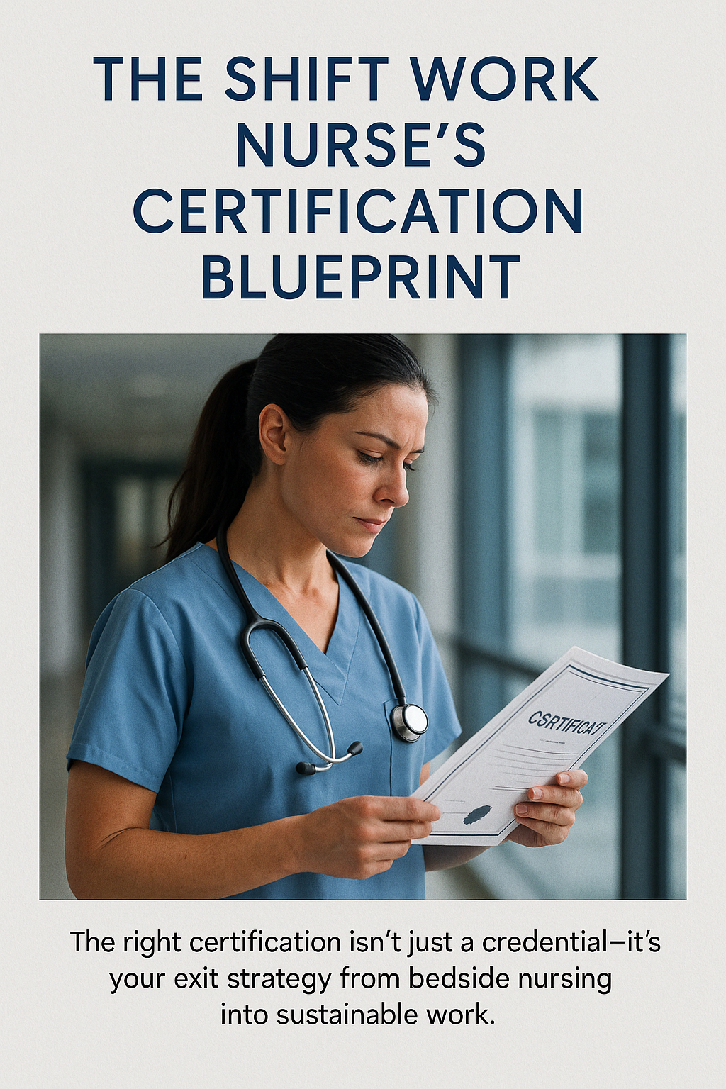 The Shift Work Nurse's Certification Blueprint digital guide cover