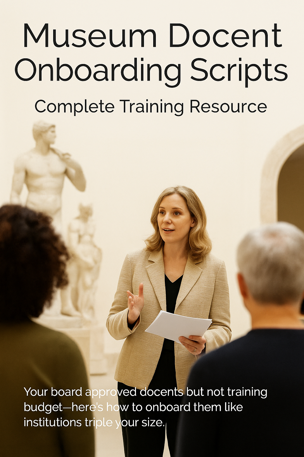 Museum Docent Onboarding Scripts: Complete Training Resource digital guide cover