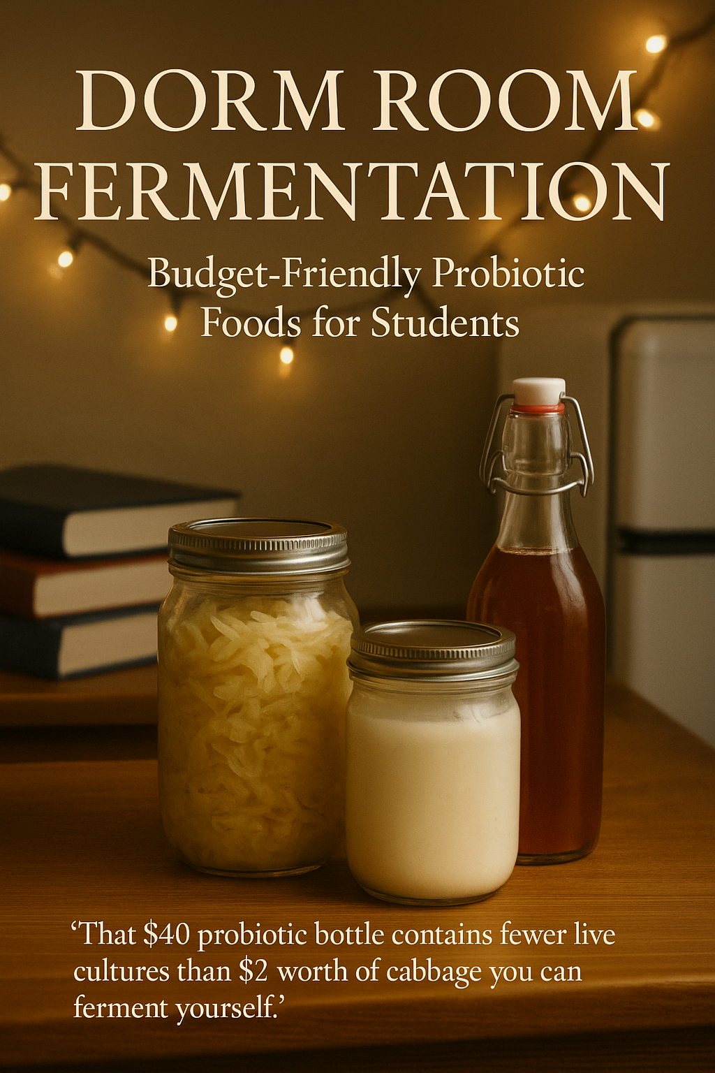 Dorm Room Fermentation: Budget-Friendly Probiotic Foods for Students digital guide cover
