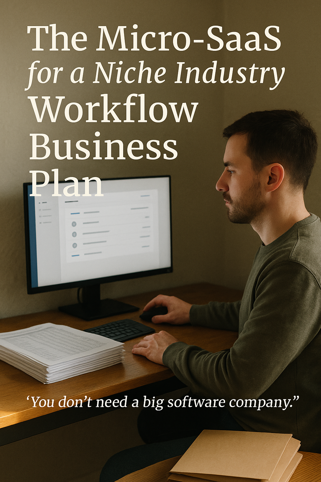 The Micro-SaaS for a Niche Industry Workflow Business Plan digital guide cover