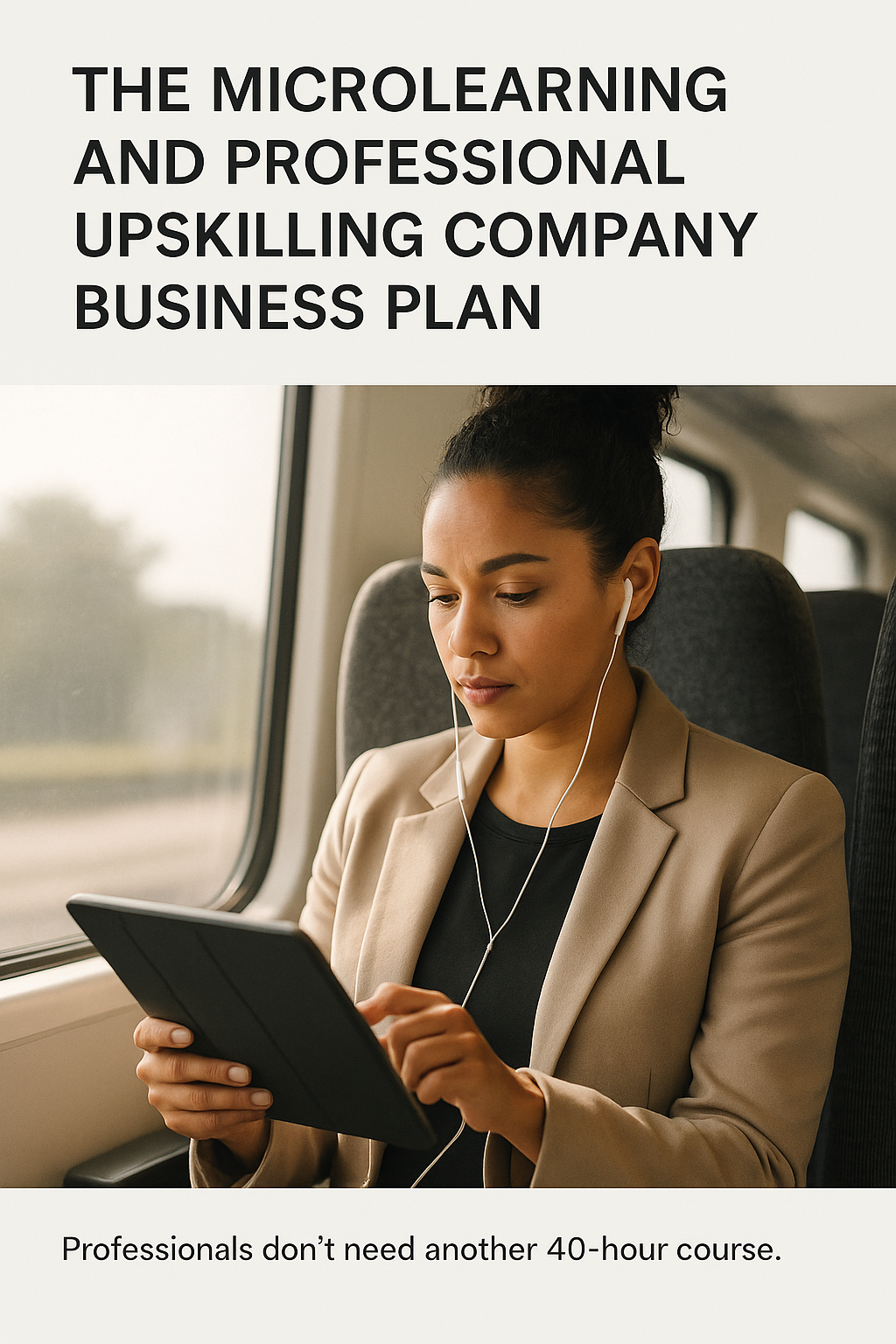 The Microlearning and Professional Upskilling Company Business Plan digital guide cover