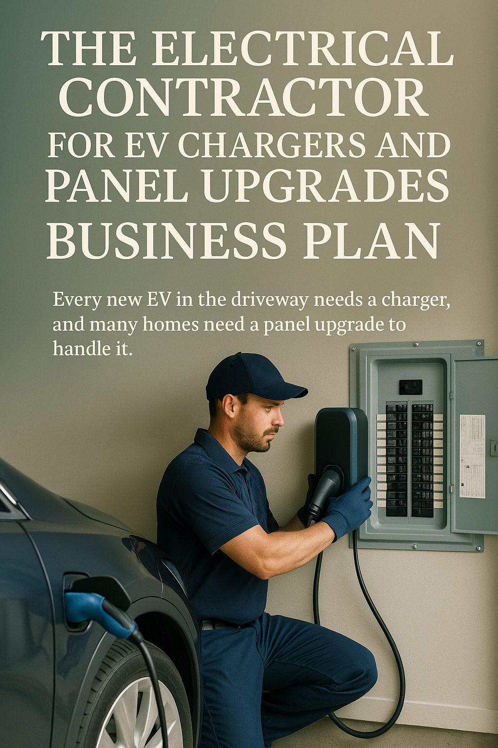 The Electrical Contractor for EV Chargers and Panel Upgrades Business Plan digital guide cover