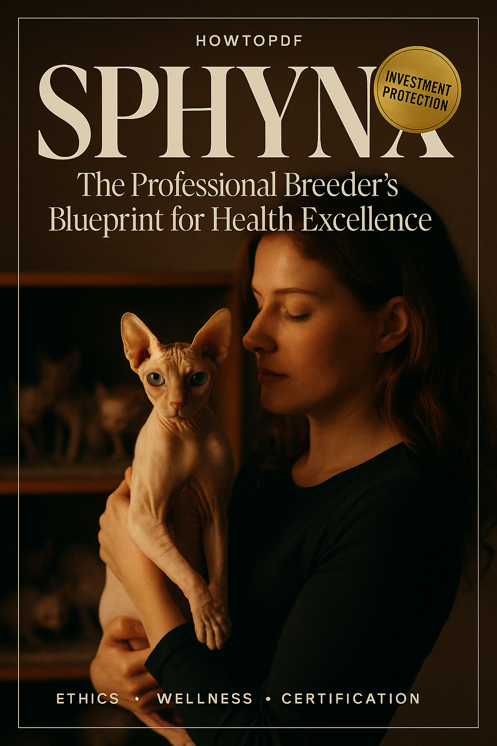 The Professional Sphynx Breeder's Blueprint for Health Excellence digital guide cover
