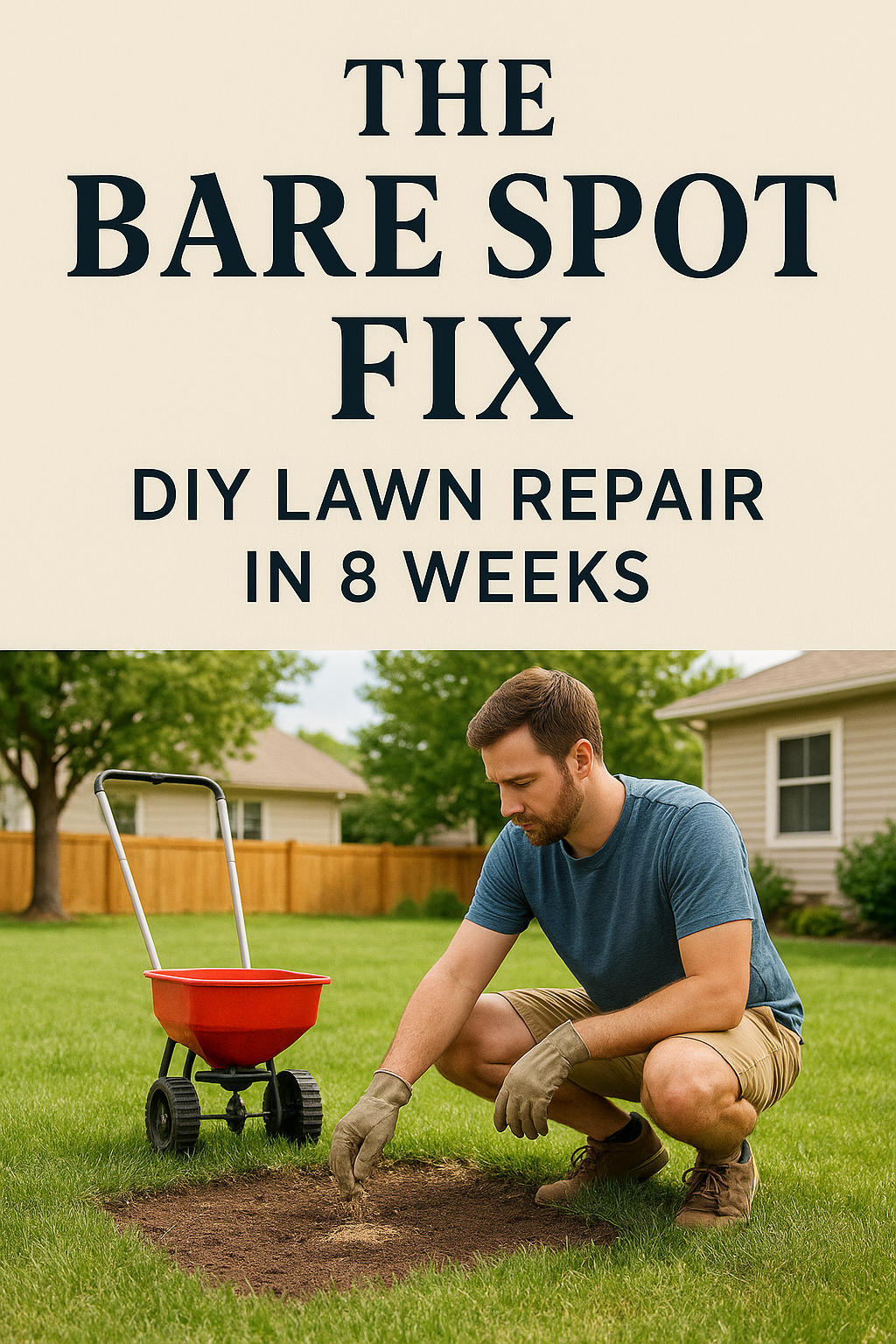 The Bare Spot Fix: DIY Lawn Repair in 8 Weeks digital guide cover