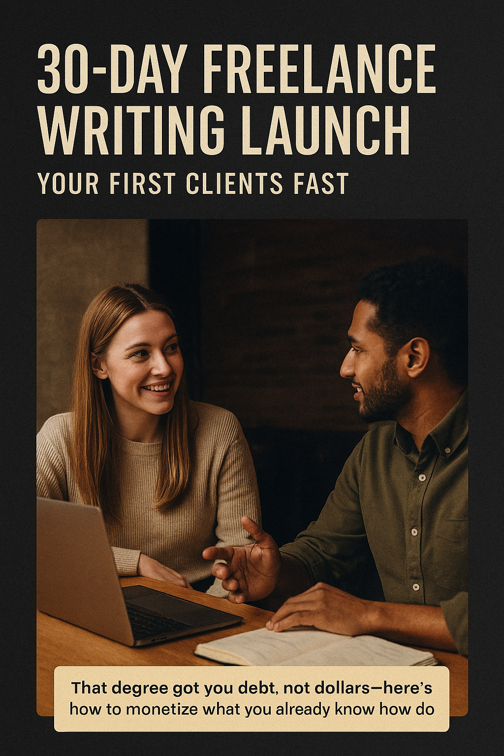 30-Day Freelance Writing Launch: Your First Clients Fast digital guide cover
