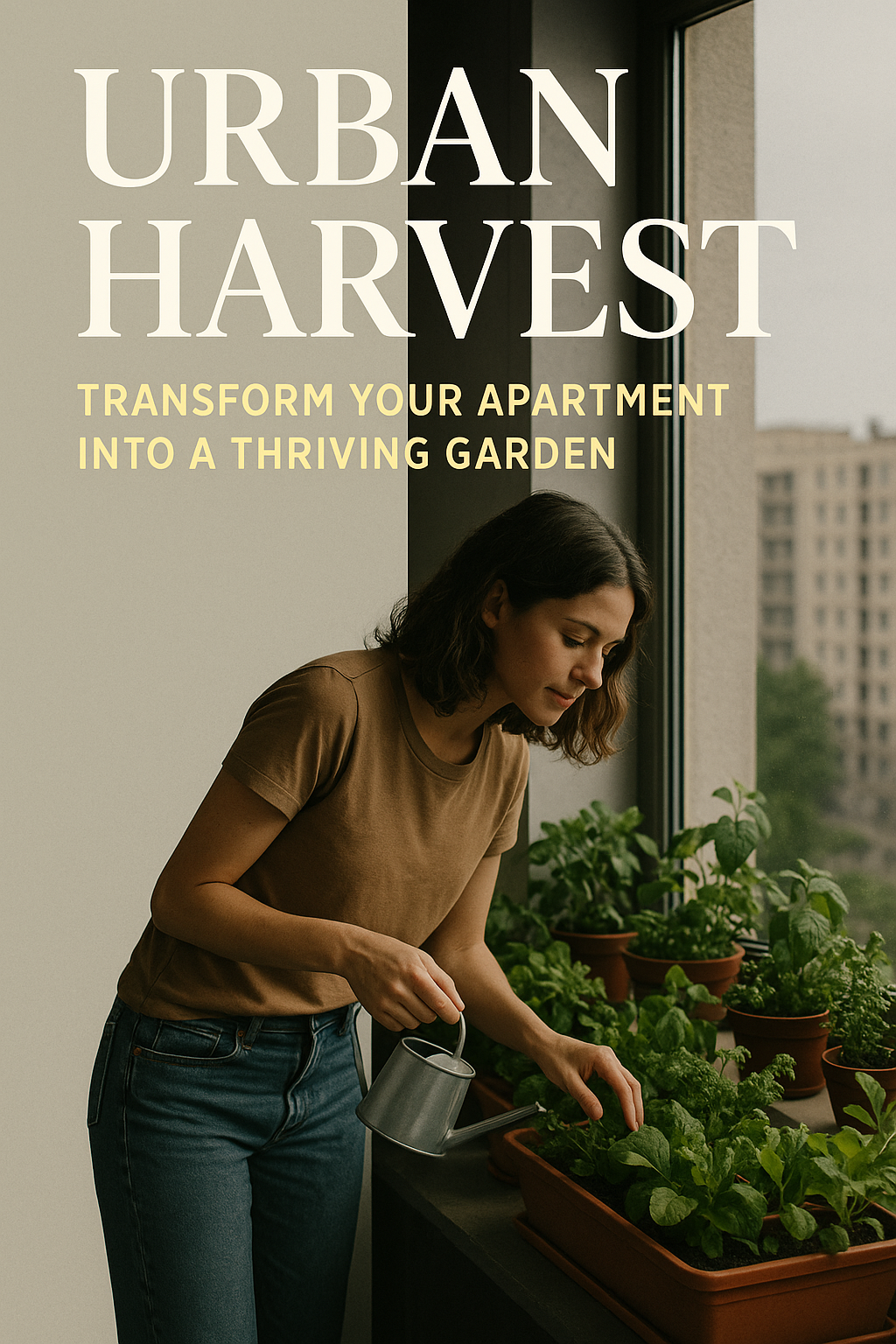 Urban Harvest: Transform Your Apartment Into a Thriving Garden digital guide cover