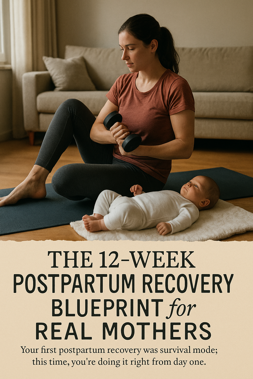The 12-Week Postpartum Recovery Blueprint for Real Mothers digital guide cover