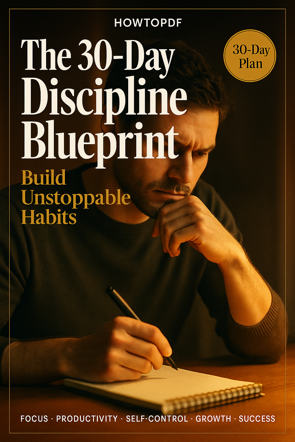The 30-Day Discipline Blueprint: Build Unstoppable Habits digital guide cover