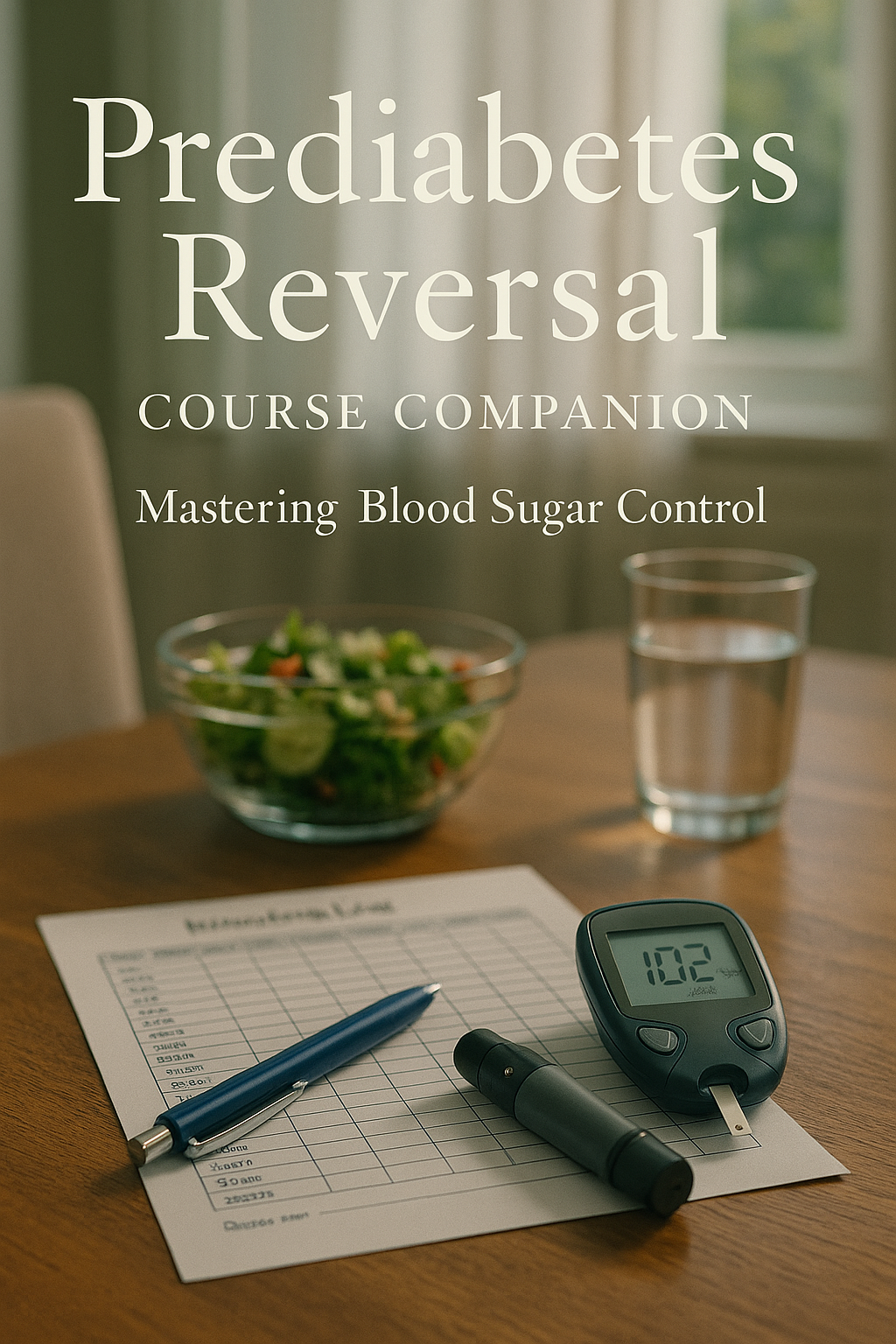 Prediabetes Reversal Course Companion: Mastering Blood Sugar Control digital guide cover