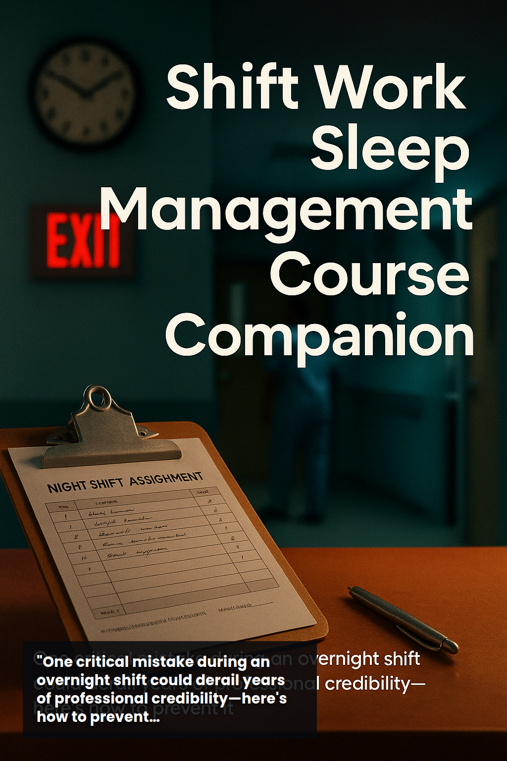 Shift Work Sleep Management Course Companion digital guide cover