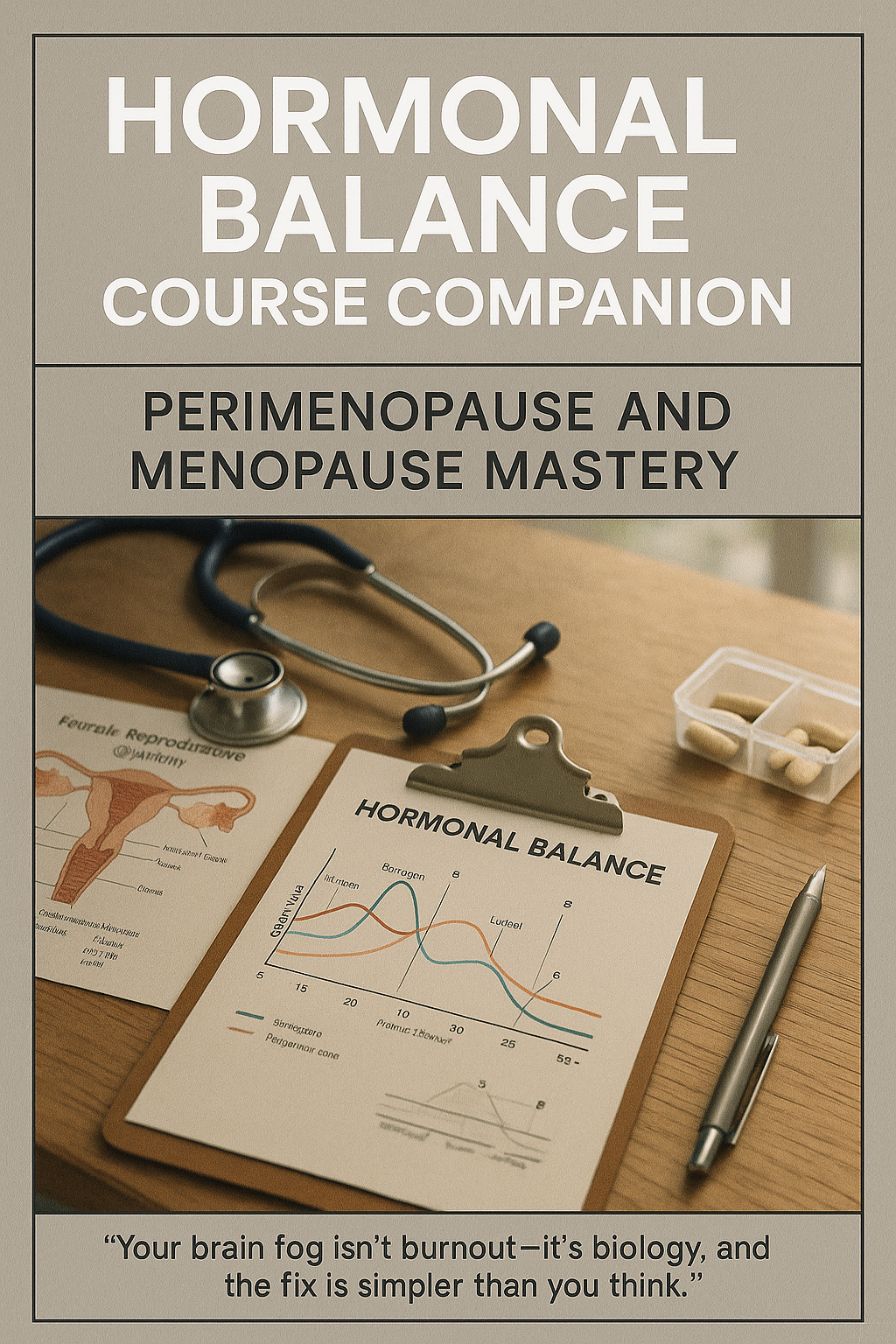 Hormonal Balance Course Companion: Perimenopause and Menopause Mastery digital guide cover