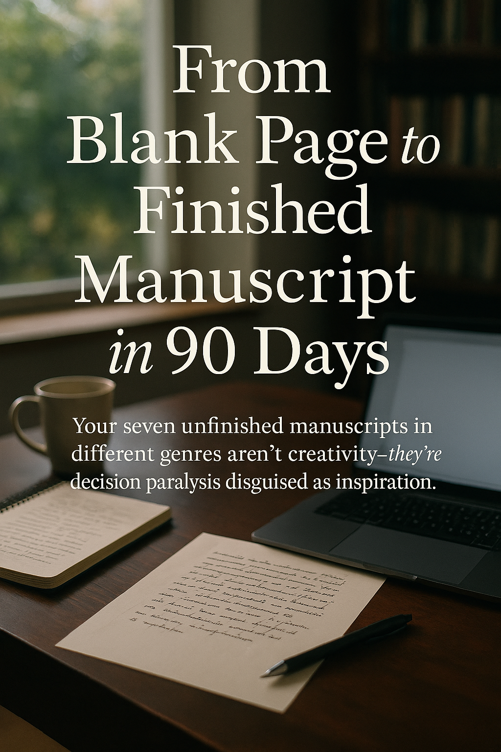 From Blank Page to Finished Manuscript in 90 Days digital guide cover