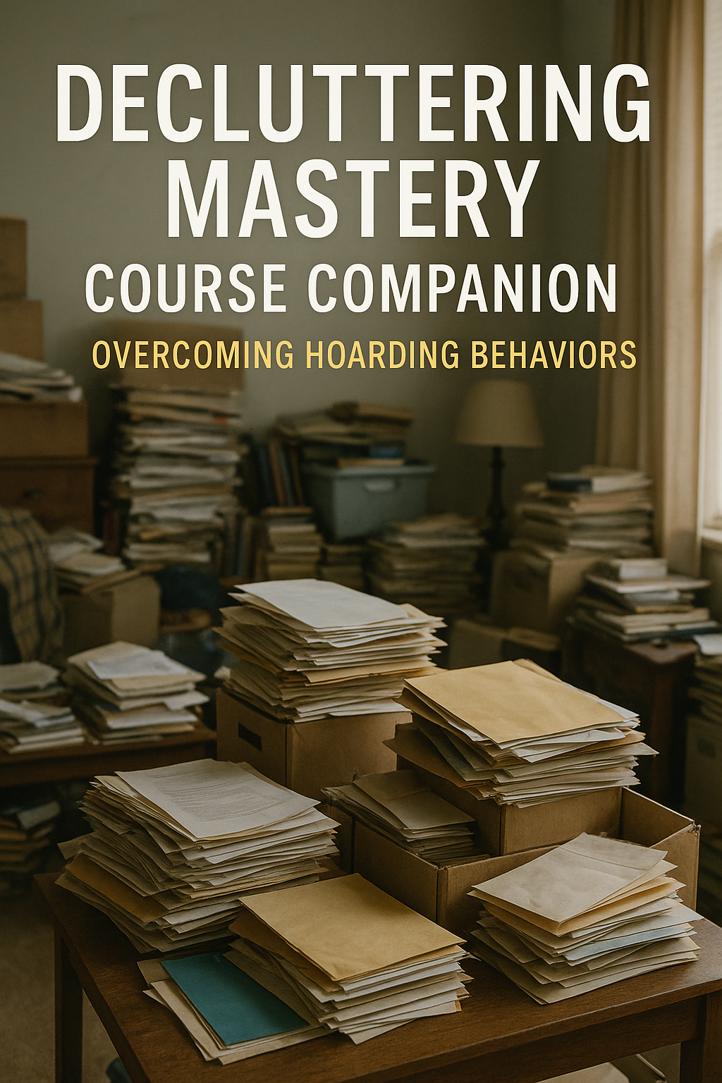 Decluttering Mastery Course Companion: Overcoming Hoarding Behaviors digital guide cover