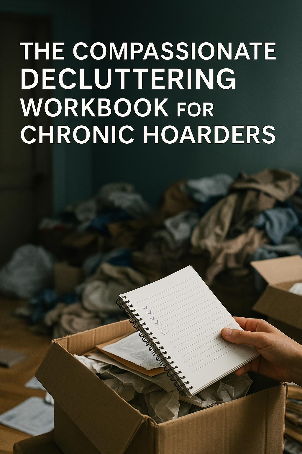 The Compassionate Decluttering Workbook for Chronic Hoarders digital guide cover