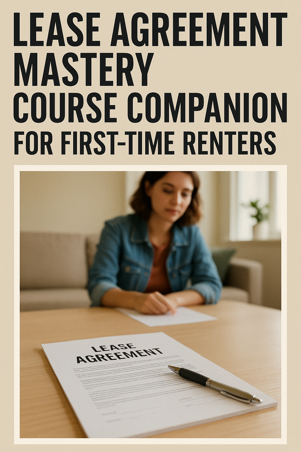 Lease Agreement Mastery Course Companion for First-Time Renters digital guide cover