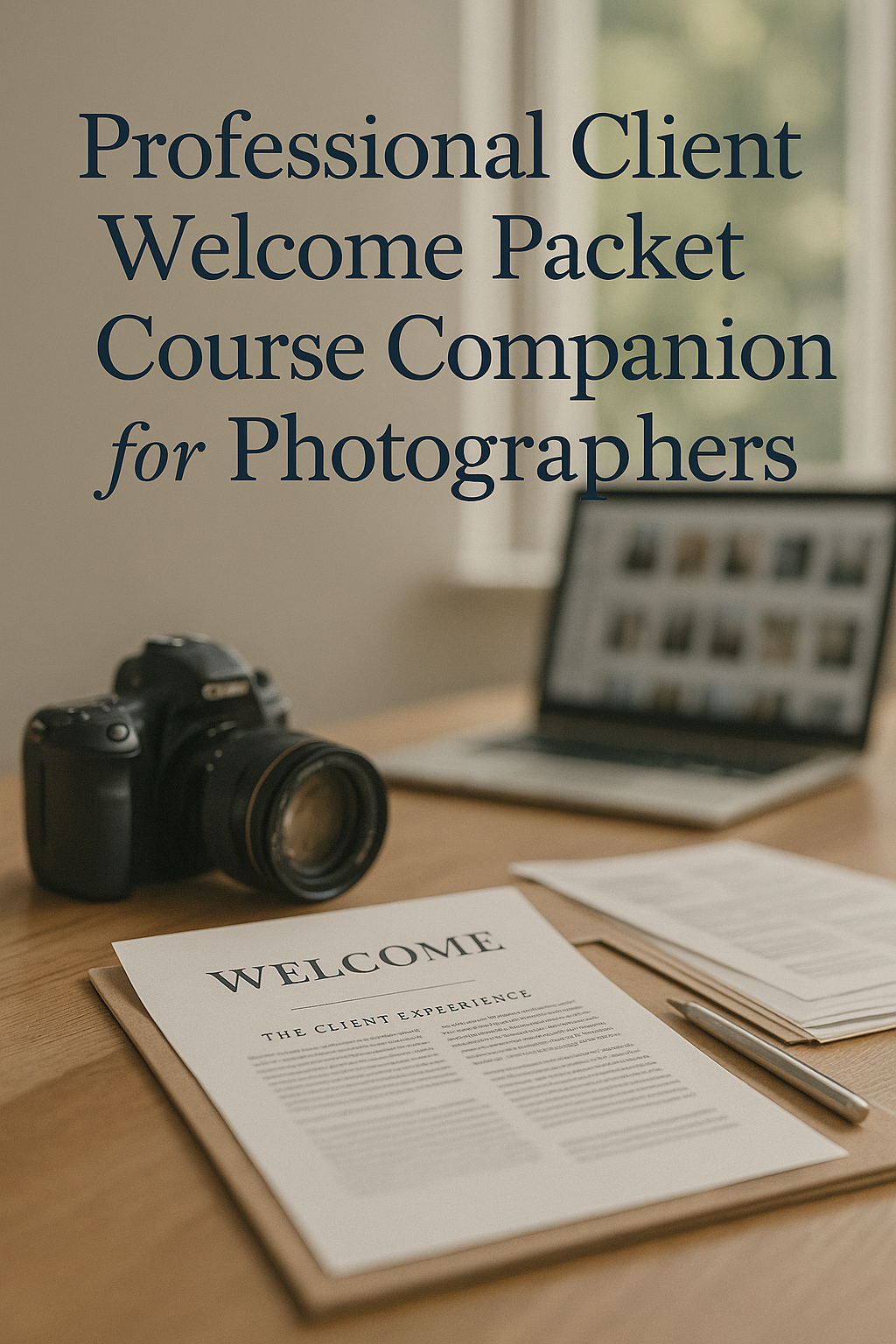 Professional Client Welcome Packet Course Companion for Photographers digital guide cover