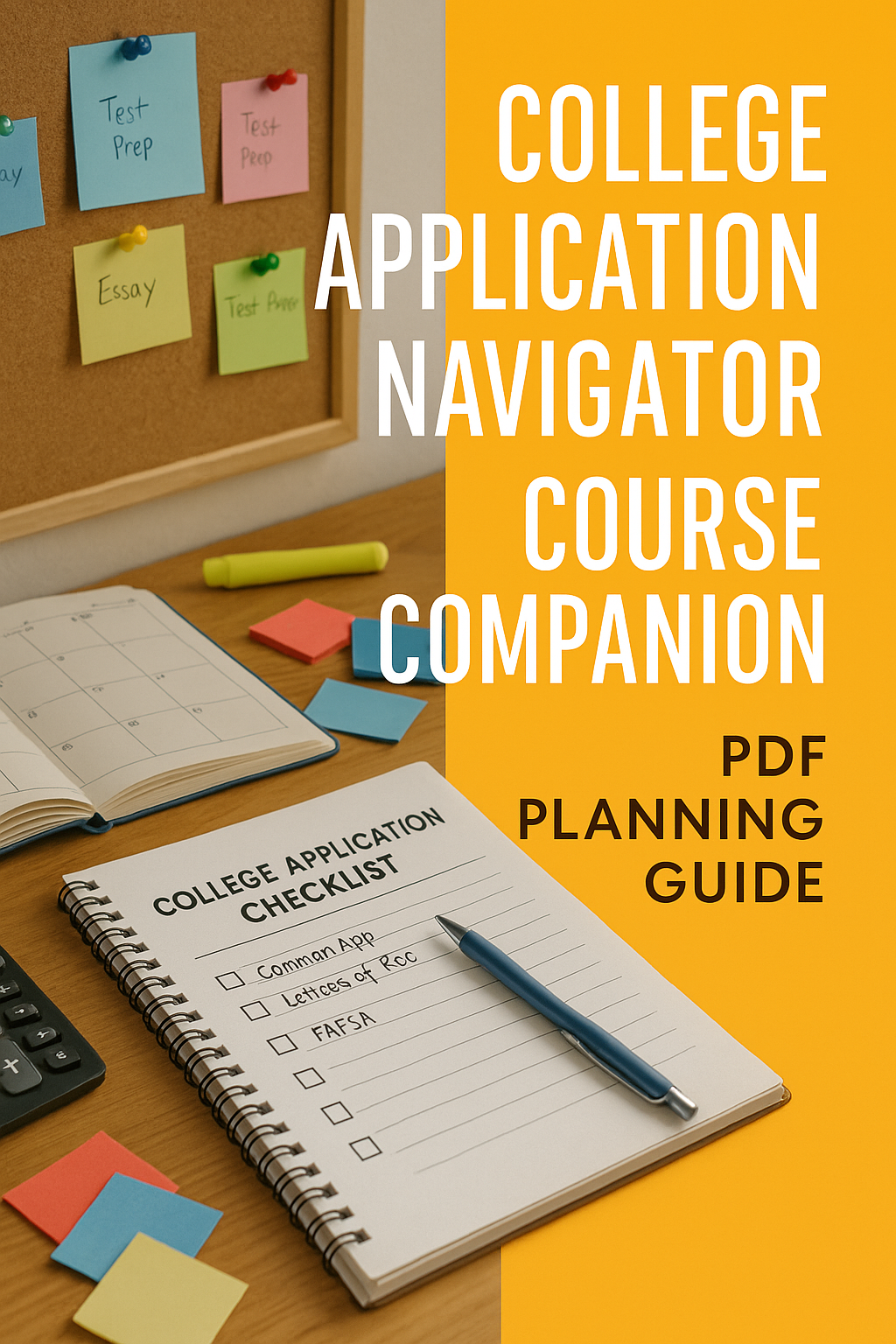 College Application Navigator Course Companion: PDF Planning Guide digital guide cover