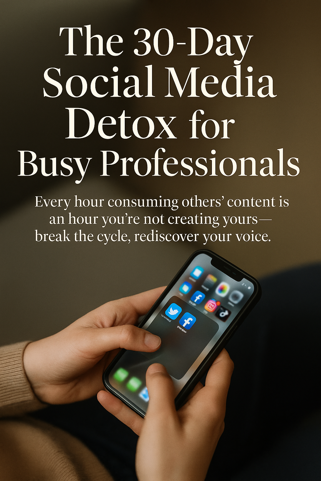 The 30-Day Social Media Detox for Busy Professionals digital guide cover