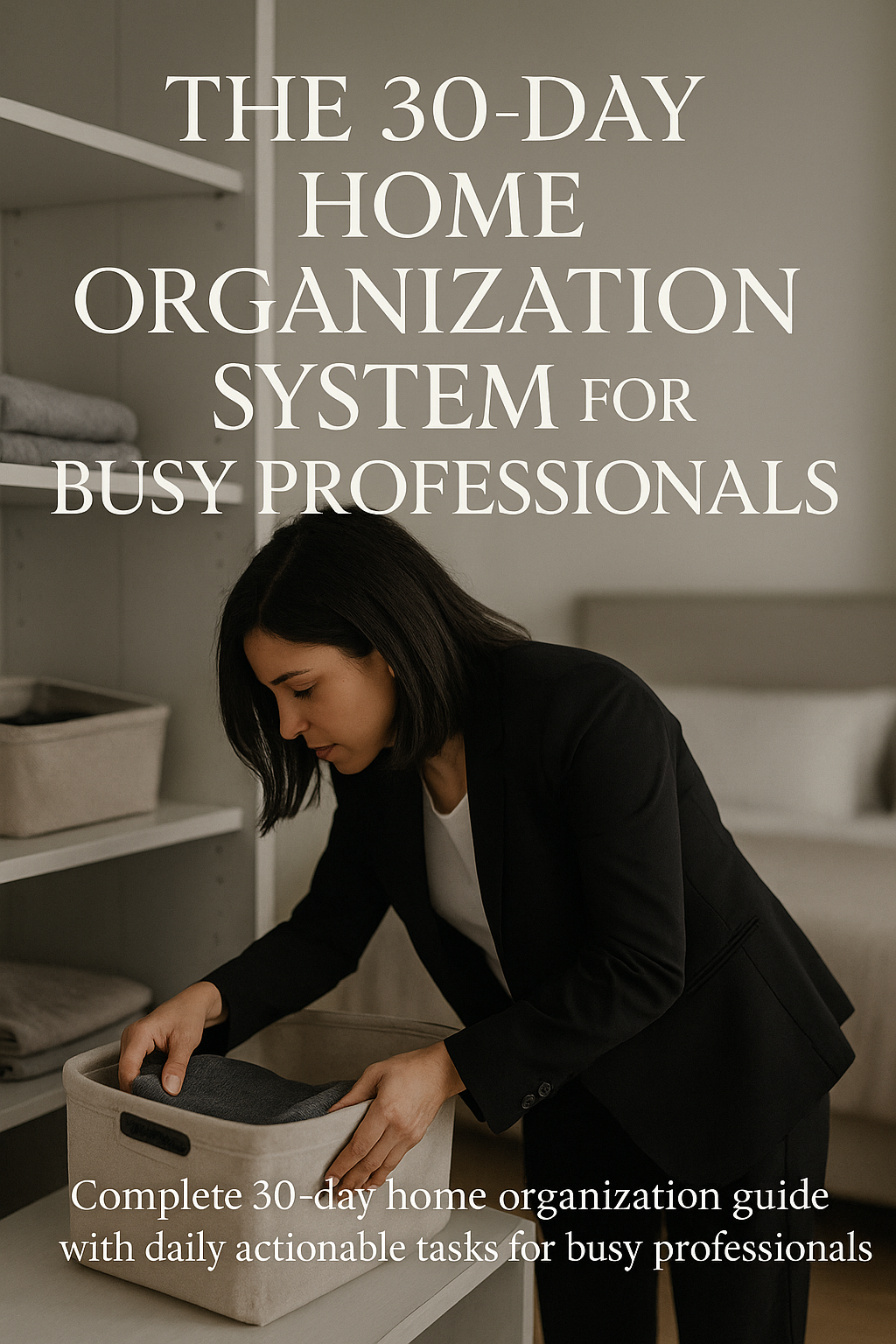 The 30-Day Home Organization System for Busy Professionals digital guide cover