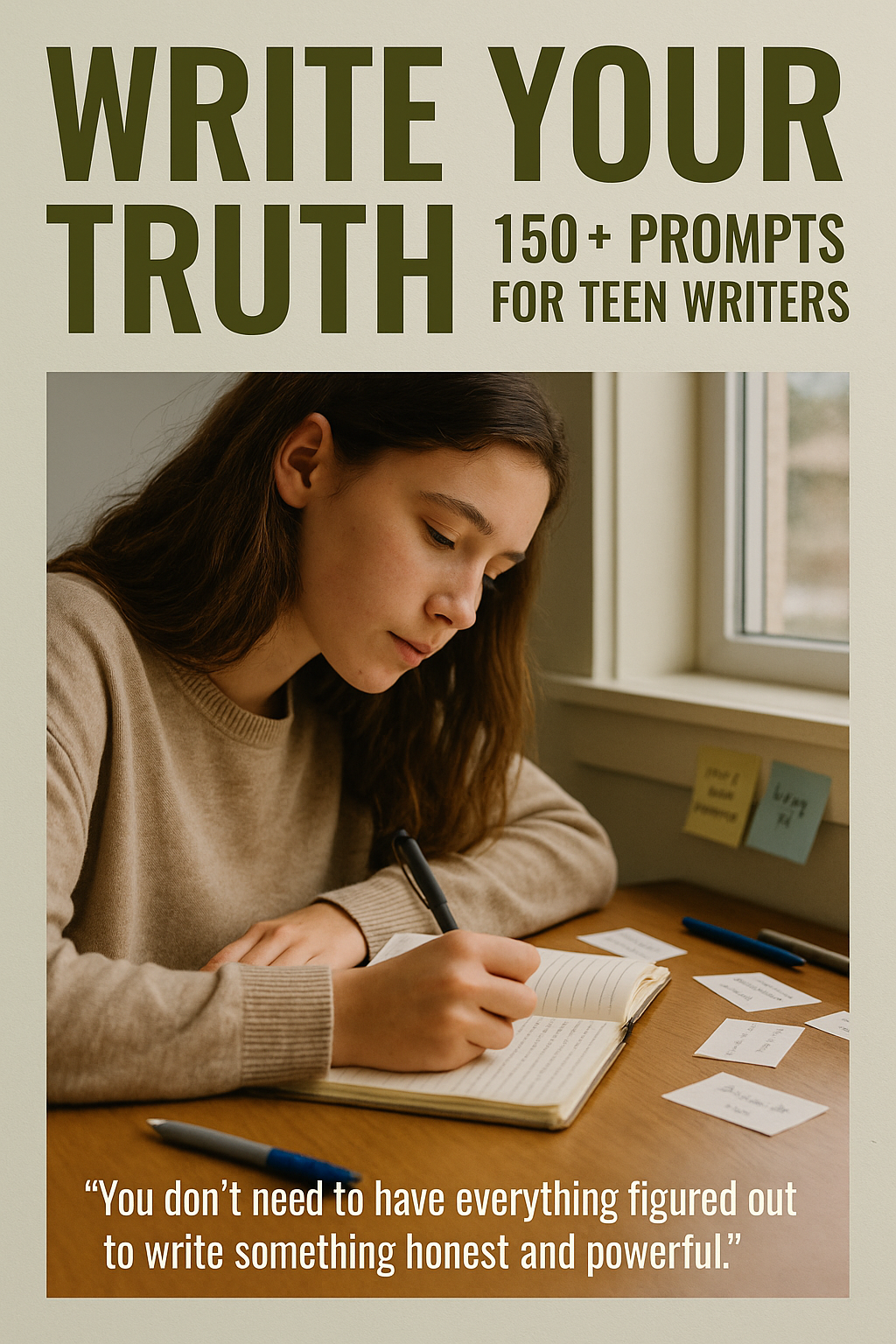 Write Your Truth: 150+ Prompts for Teen Writers digital guide cover